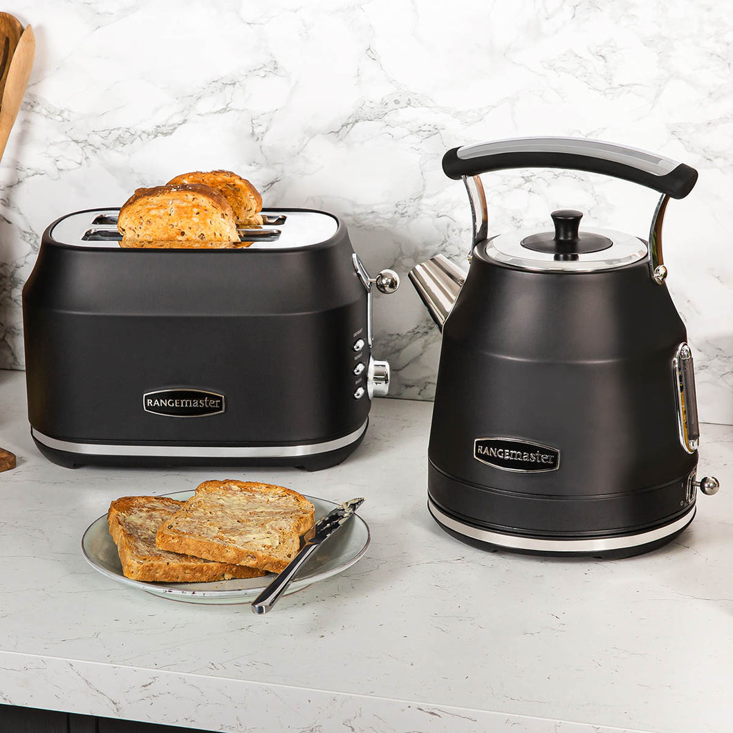 Rangemaster Classic Black Kettle & Toaster Bundle