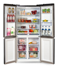 Load image into Gallery viewer, Waterford Appliances American Style Fridge Freezer Inox Black
